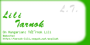 lili tarnok business card